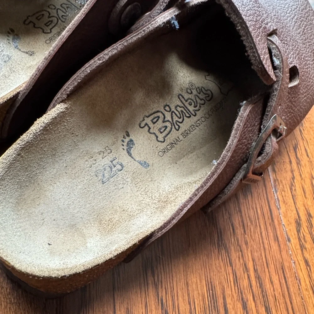 Kids Brown Birkenstock Boston Clogs Size 4 - Picture 5 of 5